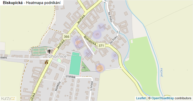 Biskupická - mapa podnikání