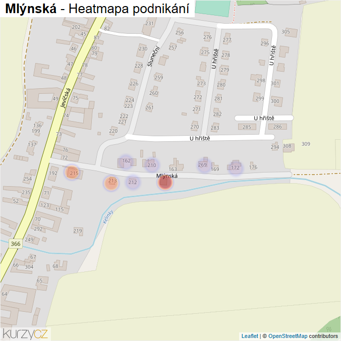 Mapa Mlýnská - Firmy v ulici.