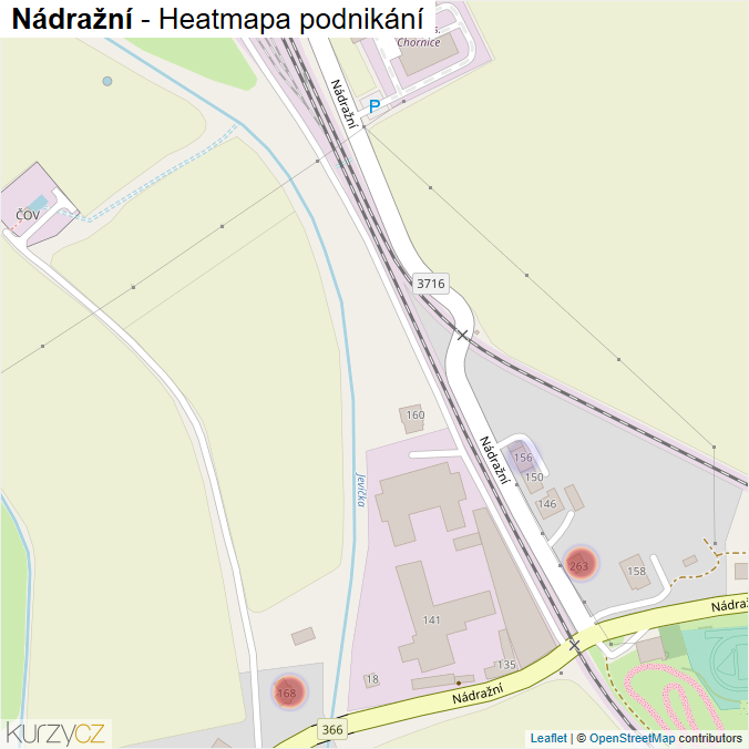 Mapa Nádražní - Firmy v ulici.
