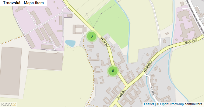 Trnavská - mapa firem