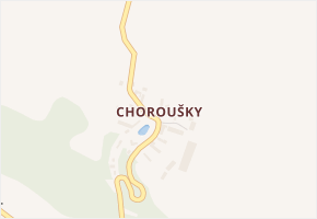 Choroušky v obci Chorušice - mapa části obce