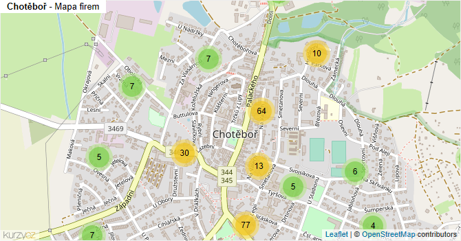 Chotěboř - mapa firem