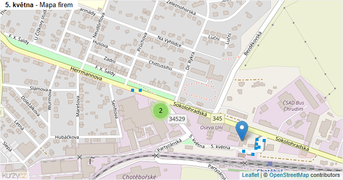 5. května - mapa firem