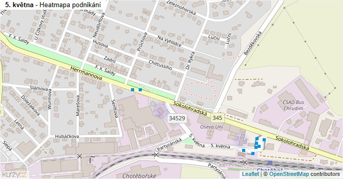 5. května - mapa podnikání
