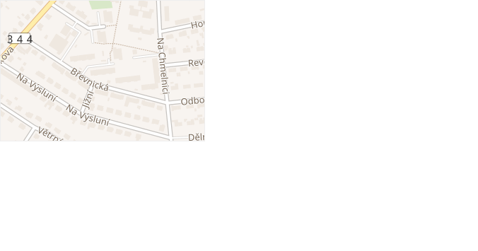 Břevnická v obci Chotěboř - mapa ulice
