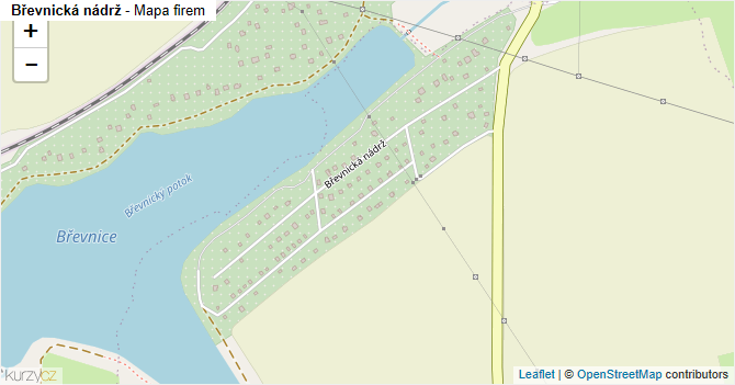 Břevnická nádrž - mapa firem