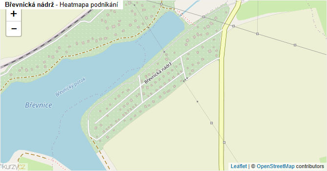 Břevnická nádrž - mapa podnikání