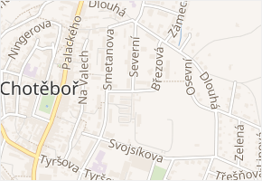 Březová v obci Chotěboř - mapa ulice