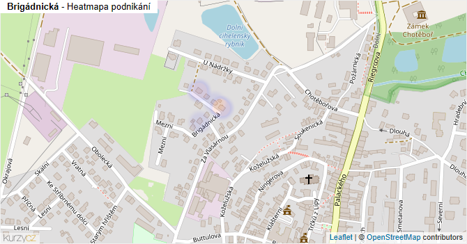 Brigádnická - mapa podnikání