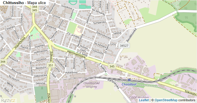 Chittussiho - mapa ulice