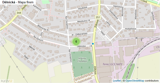 Dělnická - mapa firem