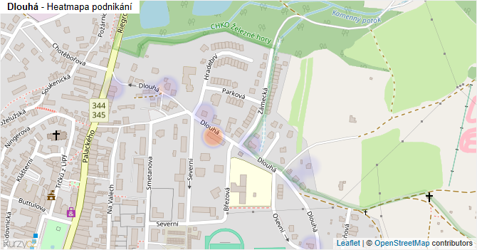 Dlouhá - mapa podnikání