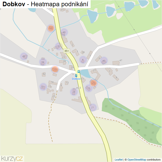Mapa Dobkov - Firmy v části obce.