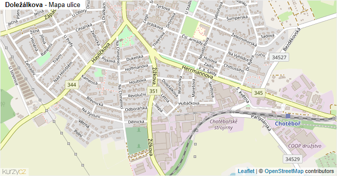 Doležálkova - mapa ulice