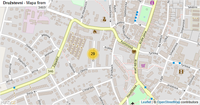 Družstevní - mapa firem