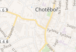 Fominova v obci Chotěboř - mapa ulice