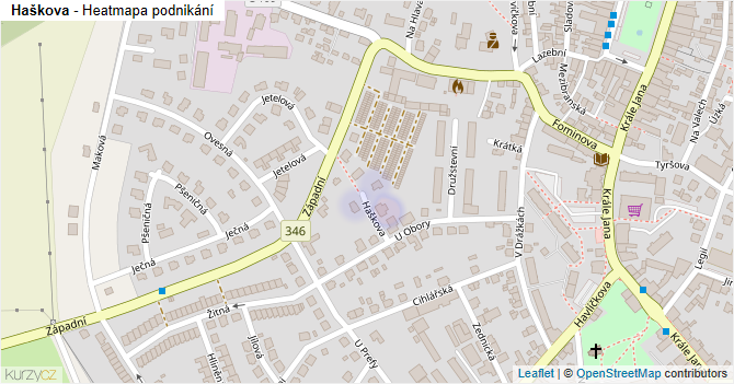 Haškova - mapa podnikání