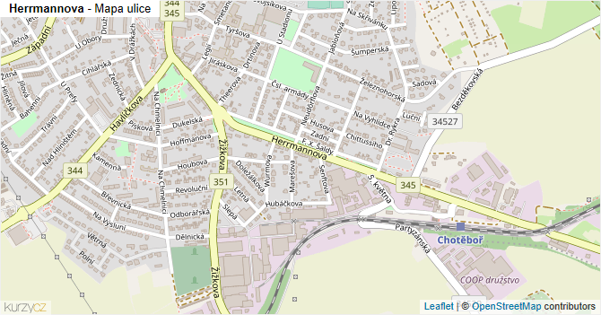 Herrmannova - mapa ulice