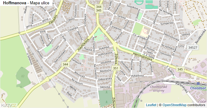 Hoffmanova - mapa ulice