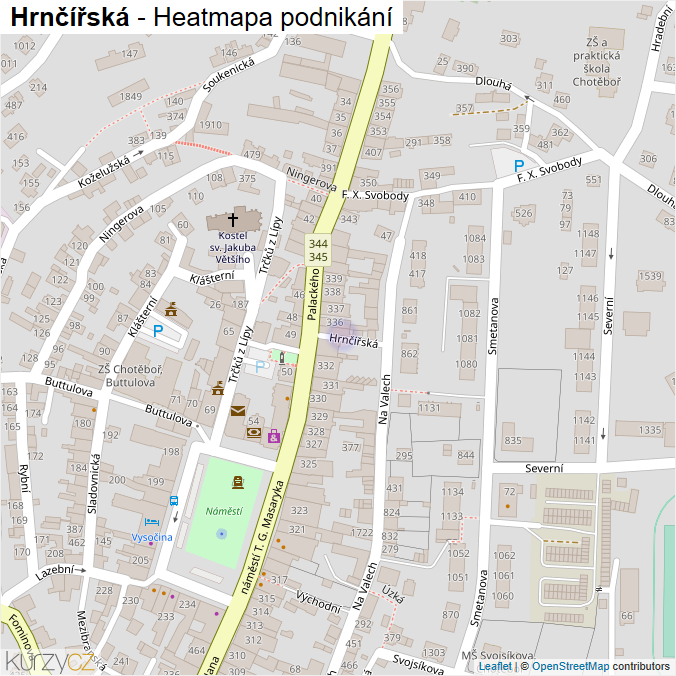 Mapa Hrnčířská - Firmy v ulici.