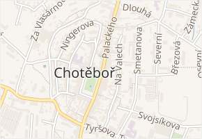 Jetelová v obci Chotěboř - mapa ulice