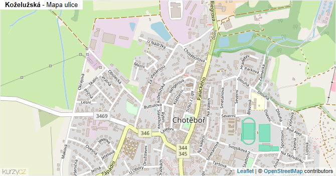 Koželužská - mapa ulice