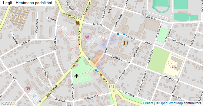 Legií - mapa podnikání