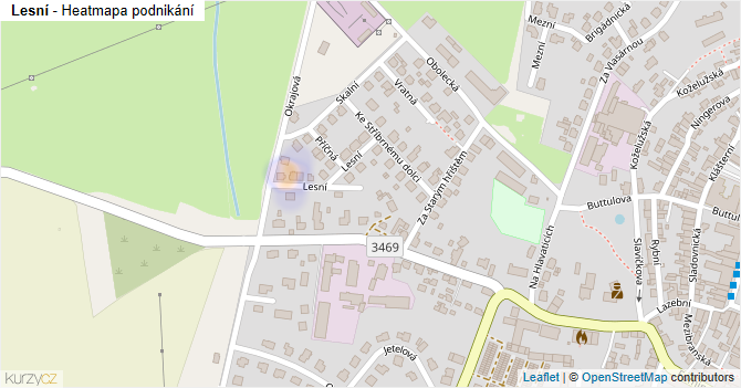 Lesní - mapa podnikání