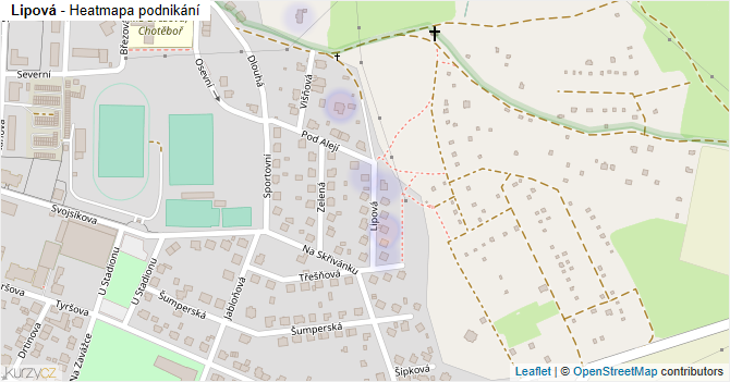 Lipová - mapa podnikání