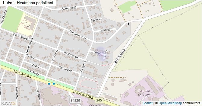 Luční - mapa podnikání