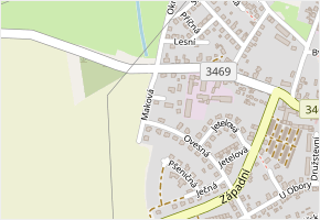 Maková v obci Chotěboř - mapa ulice