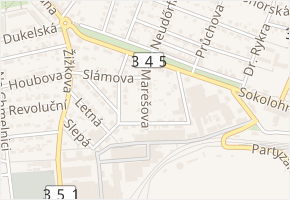 Marešova v obci Chotěboř - mapa ulice