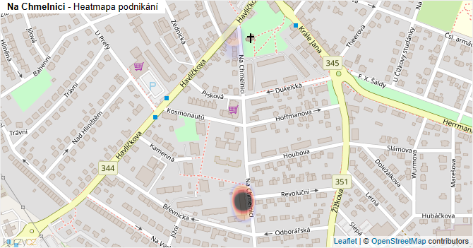 Na Chmelnici - mapa podnikání