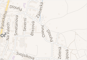 Osevní v obci Chotěboř - mapa ulice