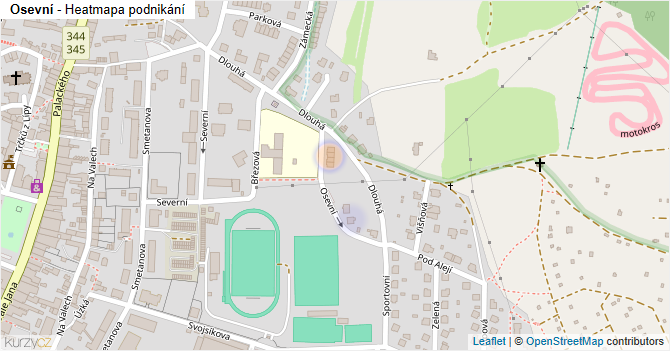 Osevní - mapa podnikání