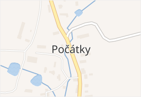 Počátky v obci Chotěboř - mapa části obce