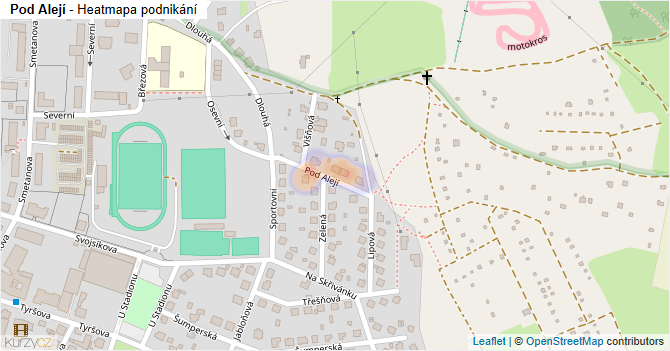 Pod Alejí - mapa podnikání