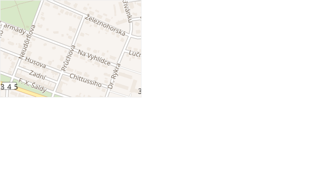 Průchova v obci Chotěboř - mapa ulice