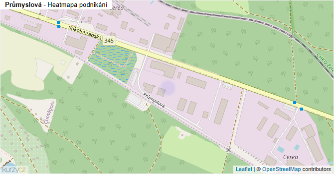 Průmyslová - mapa podnikání
