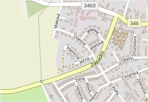 Pšeničná v obci Chotěboř - mapa ulice
