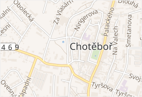 Rybní v obci Chotěboř - mapa ulice