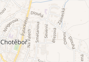 Severní v obci Chotěboř - mapa ulice