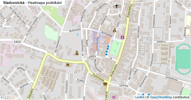 Sladovnická - mapa podnikání