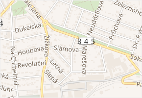 Slámova v obci Chotěboř - mapa ulice