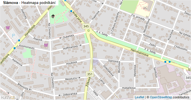 Slámova - mapa podnikání