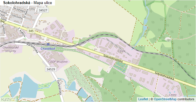 Sokolohradská - mapa ulice
