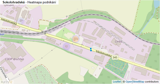 Sokolohradská - mapa podnikání