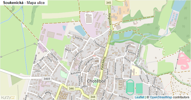 Soukenická - mapa ulice