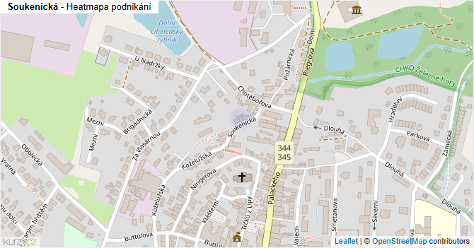 Soukenická - mapa podnikání