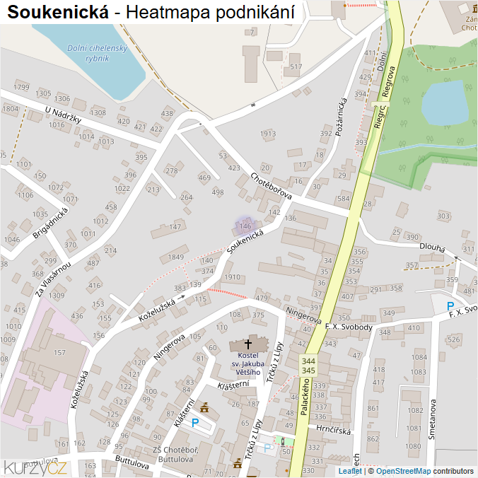 Mapa Soukenická - Firmy v ulici.